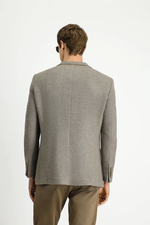 Medium Mink 7 Drop Slim Fit Narrow Cut Wool Sport Jacket