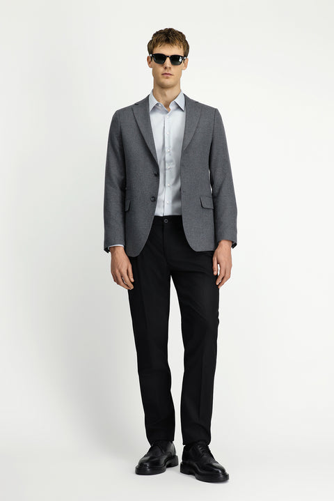 Medium Gray 6 Drop Regular Fit Standard Cut Classic Jacket