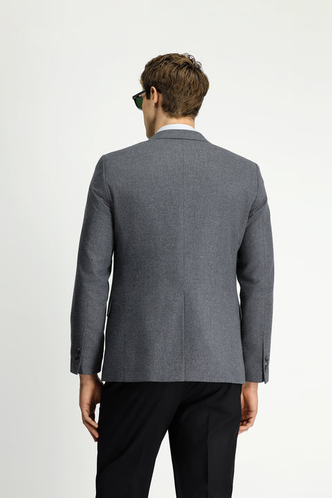 Medium Gray 6 Drop Regular Fit Standard Cut Classic Jacket