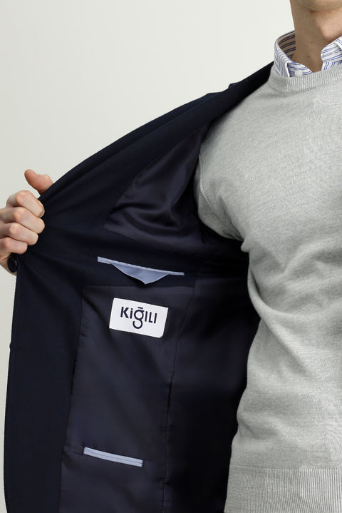 Dark Navy 6 Drop Regular Fit Classic Jacket