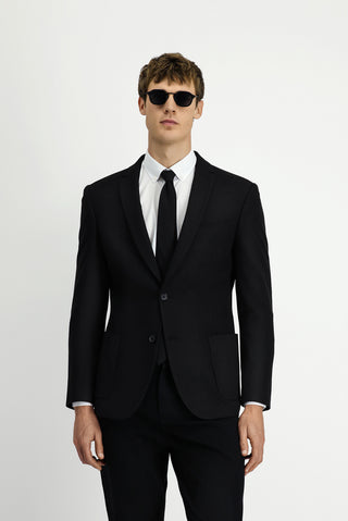  Siyah 7 Drop Super Slim Fit Eksra Dar Kesim Klasik Ceket