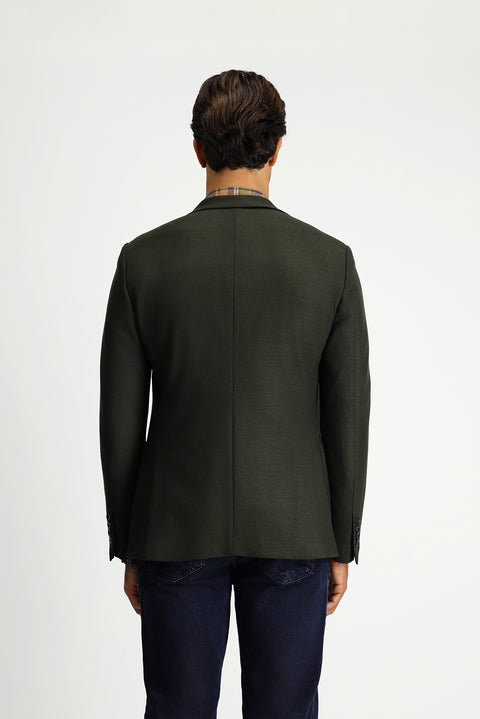 Dark Khaki 7 Drop Super Slim Fit Extra Narrow Cut Classic Jacket
