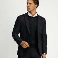 Dark Anthracite 7 Drop Super Slim Fit Extra Narrow Cut Classic Jacket
