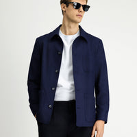 Dark Navy 6 Drop Regular Fit Sport Wool Jacket/Coat