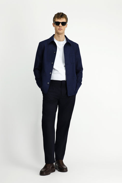 Dark Navy 6 Drop Regular Fit Sport Wool Jacket/Coat