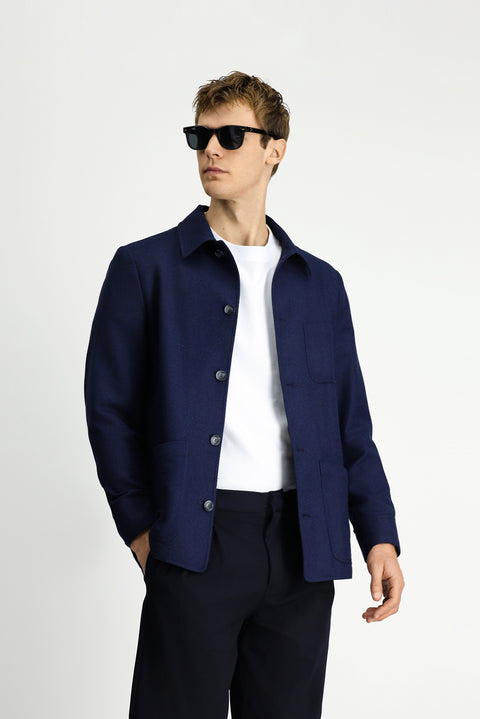 Dark Navy 6 Drop Regular Fit Sport Wool Jacket/Coat