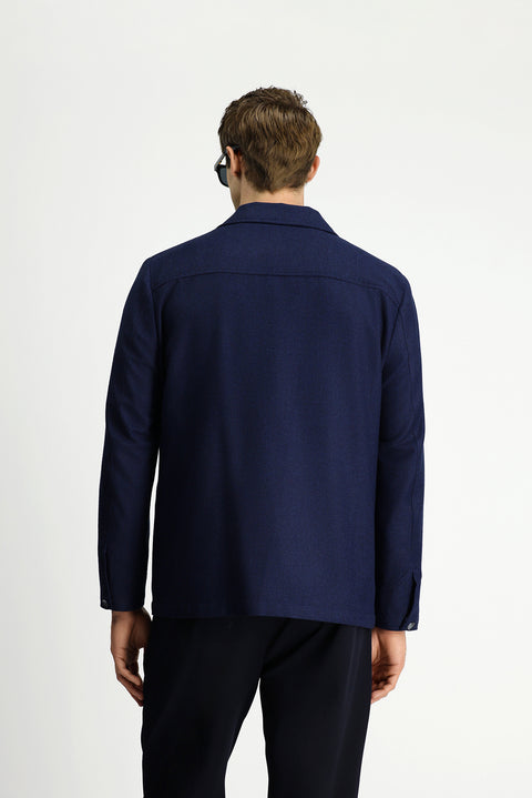 Dark Navy 6 Drop Regular Fit Sport Wool Jacket/Coat