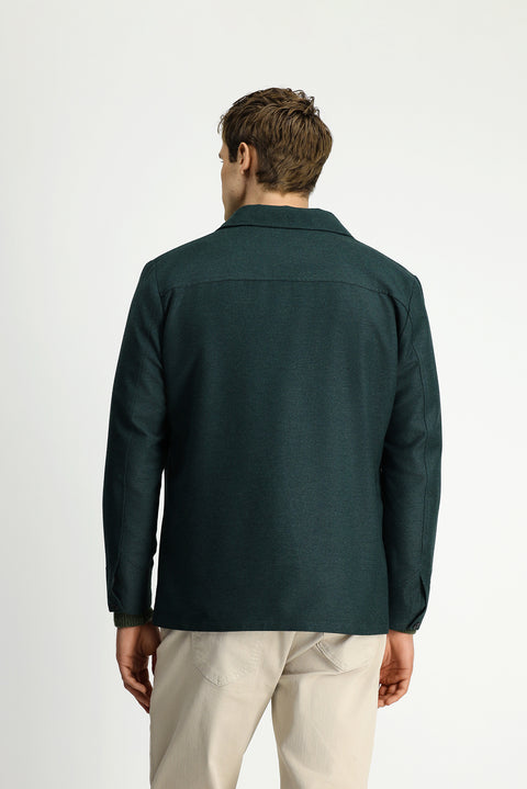 Dark Green 6 Drop Regular Fit Sport Wool Jacket / Coat