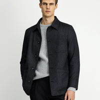 Dark Anthracite 6 Drop Regular Fit Sport Wool Jacket / Coat