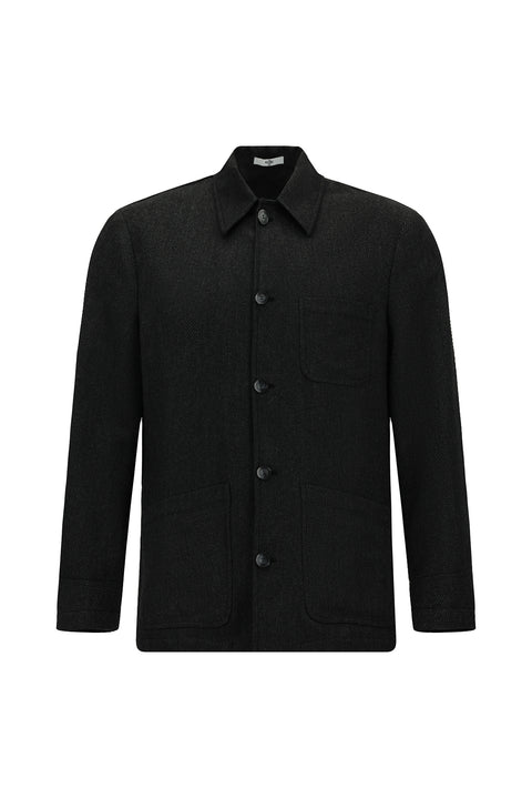 Dark Anthracite 6 Drop Regular Fit Sport Wool Jacket / Coat
