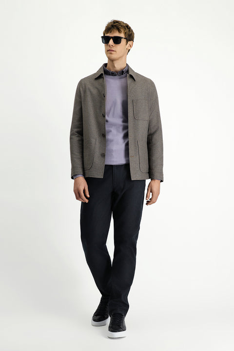 Dark Mink 6 Drop Regular Fit Sport Wool Jacket / Coat