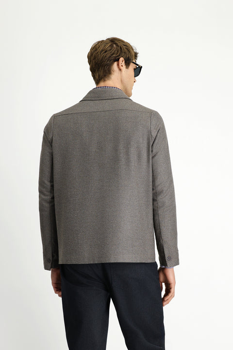 Dark Mink 6 Drop Regular Fit Sport Wool Jacket / Coat