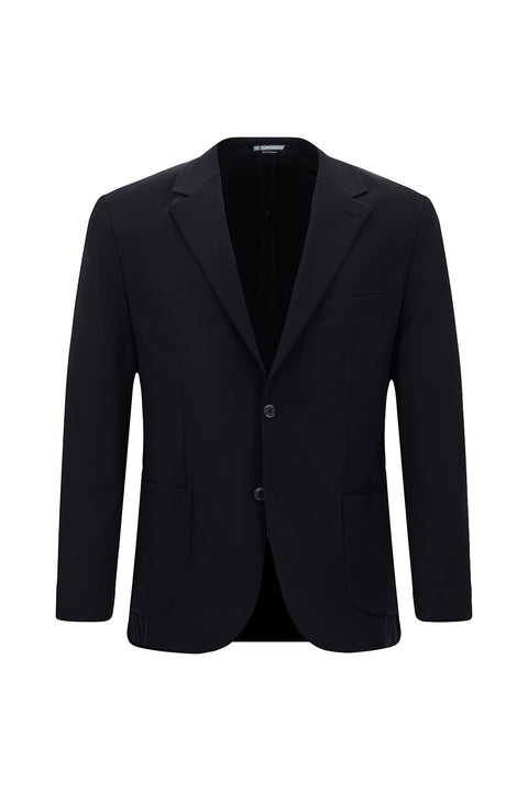 Dark Navy Techno-Line 7 Drop Super Slim Fit Extra Narrow Cut Classic Lycra Jacket