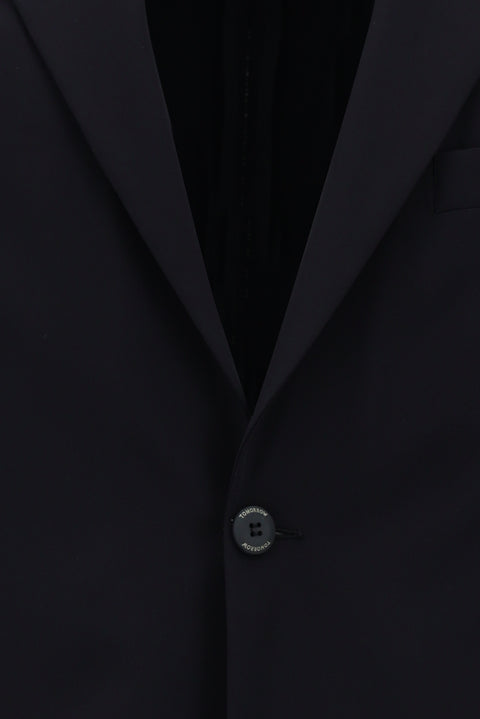 Dark Navy Techno-Line 7 Drop Super Slim Fit Extra Narrow Cut Classic Lycra Jacket
