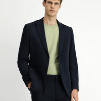 Black 6 Drop Regular Fit Standard Cut Modal Blend Patch Pocket Mono Collar Sport Jacket