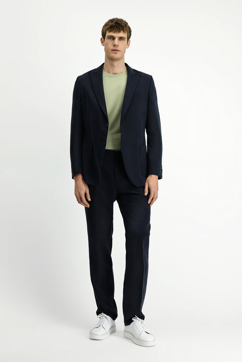 Black 6 Drop Regular Fit Standard Cut Modal Blend Patch Pocket Mono Collar Sport Jacket