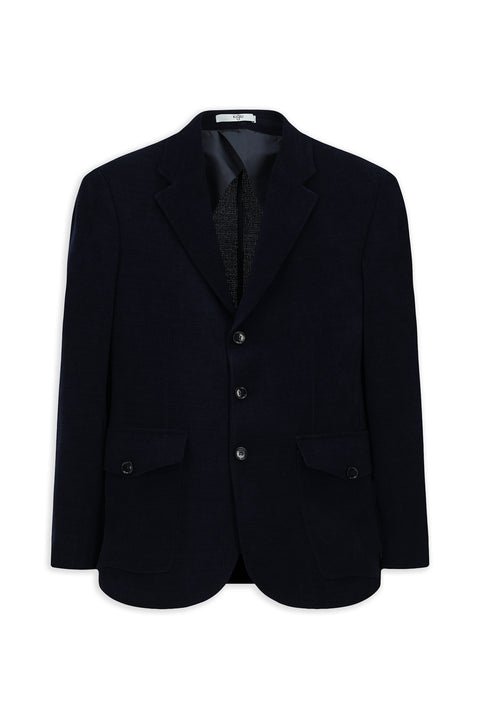 Medium Navy 6 Drop Regular Fit Patterned Sport Jacket