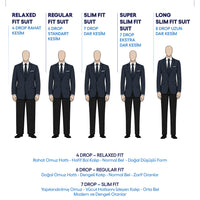 Medium Navy 6 Drop Regular Fit Patterned Sport Jacket
