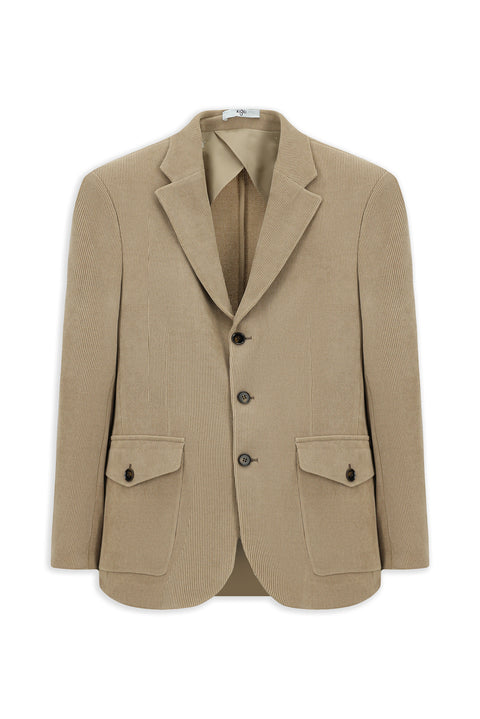 Medium Beige 6 Drop Regular Fit Patterned Sport Jacket