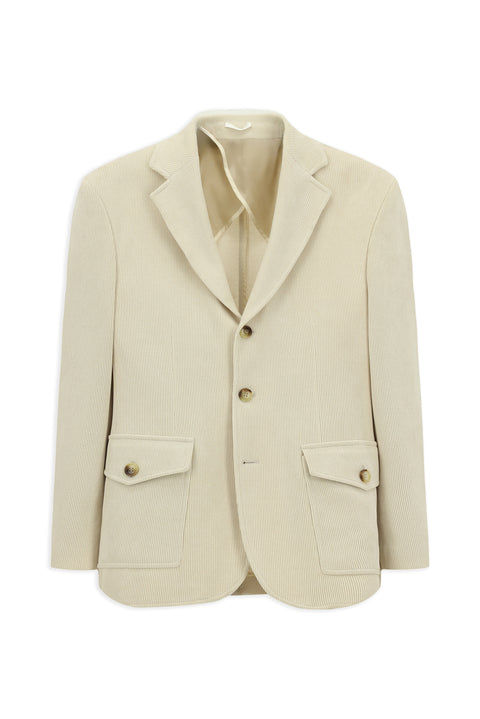 Off-white 6-drop Regular Fit Patterned Sport Jacket