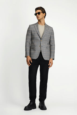  Koyu Vizon 6 Drop Regular Fit Standart Kesim Klasik Ekose Ceket