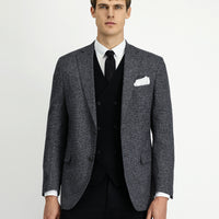 Light Anthracite 7 Drop Slim Fit Patterned Classic Jacket