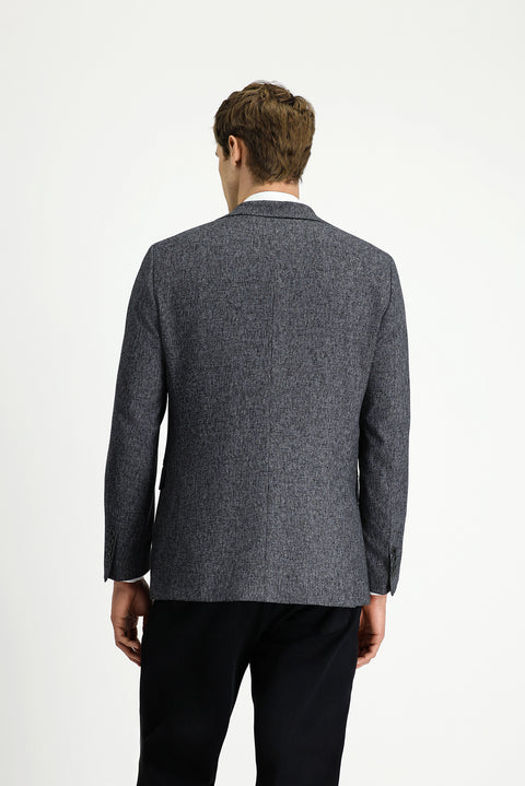 Light Anthracite 7 Drop Slim Fit Patterned Classic Jacket