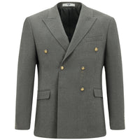 Medium Gray 6 Drop Regular Fit Standard Cut Patterned Double-Breasted Jacket