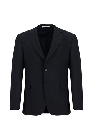  Koyu Lacivert 4 Drop Relaxed Fit Rahat Kesim Likralı Klasik Desenli Ceket