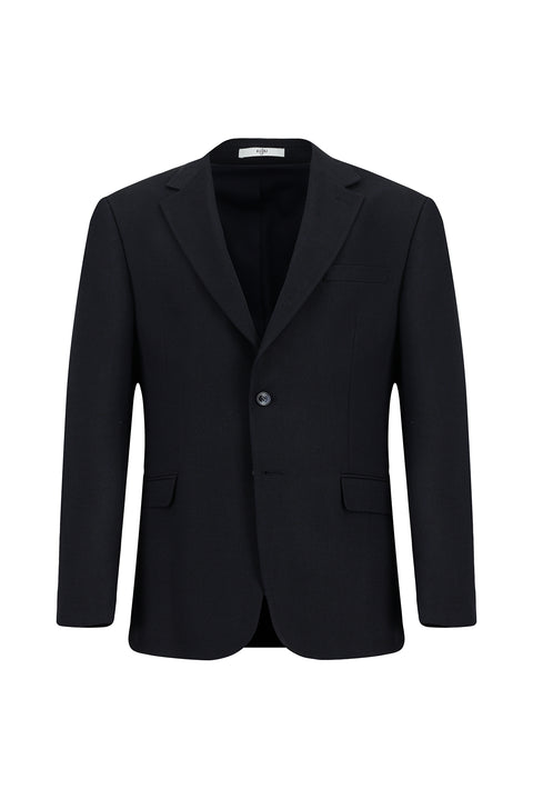 Dark Navy 4 Drop Relaxed Fit Lycra Classic Patterned Jacket
