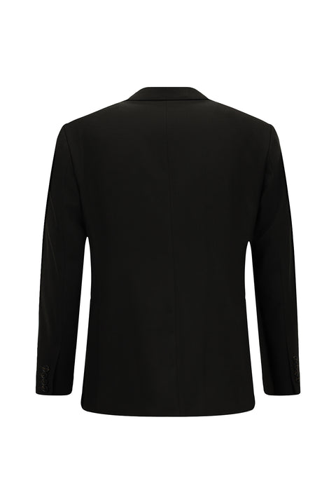Dark Brown 8 Drop Muscle Fit Long Athletic Cut Lycra Classic Patterned Jacket