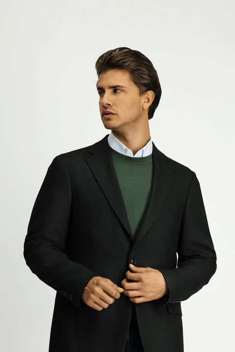 Dark Green 8 Drop Muscle Fit Long Athletic Cut Lycra Classic Patterned Jacket