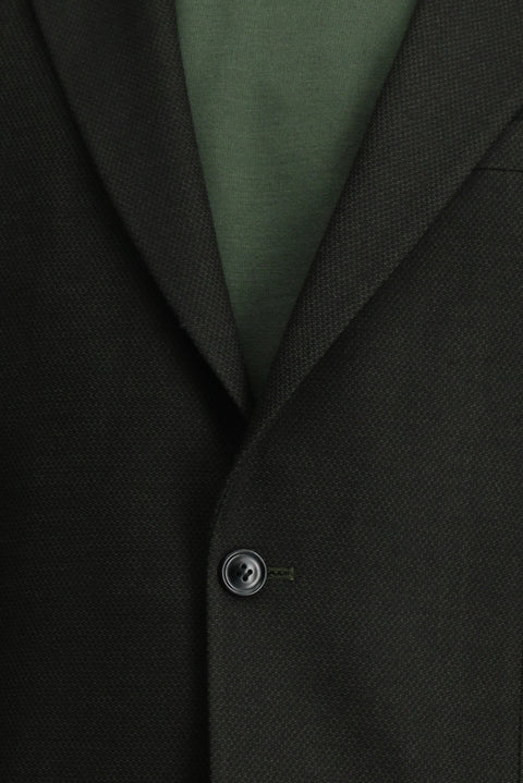 Dark Green 8 Drop Muscle Fit Long Athletic Cut Lycra Classic Patterned Jacket