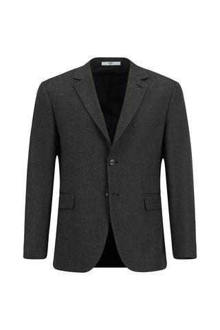  Koyu Antrasit 4 Drop Relaxed Fit Rahat Kesim Likralı Klasik Desenli Ceket