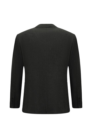  Koyu Antrasit 4 Drop Relaxed Fit Rahat Kesim Likralı Klasik Desenli Ceket