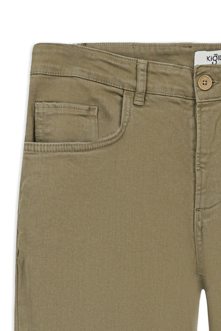  Orta Vizon Slim Fit Dar Kesim Likralı Esnek Kanvas / Chino Pantolon