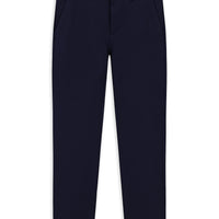 Mid Navy Regular Fit Standard Cut Stretchy Canvas / Chino Trousers