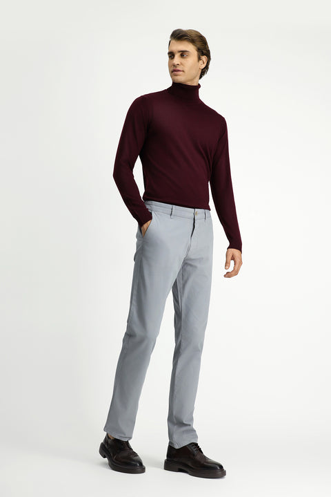 Medium Grey Slim Fit Stretch Canvas / Chino Trousers