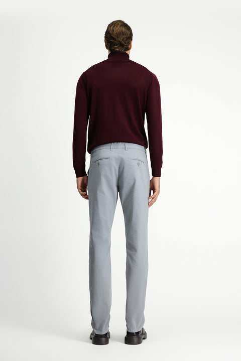 Medium Grey Slim Fit Stretch Canvas / Chino Trousers