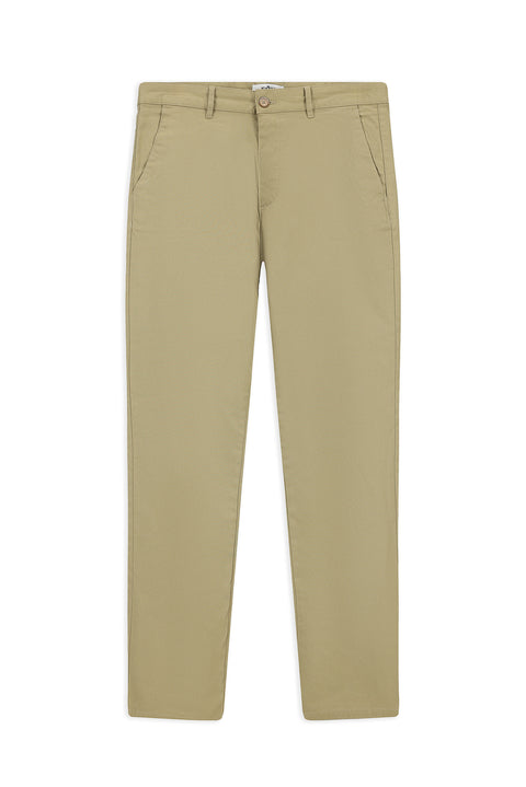 Light Mink Slim Fit Skinny Patterned Canvas / Chino Trousers
