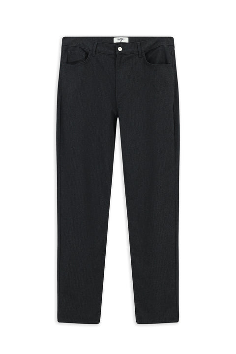 Dark Anthracite Regular Fit Standard Cut Lycra Canvas / Chino Trousers