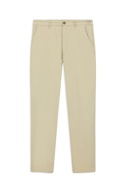 Light Mink Slim Fit Skinny Side Pocket Stretch Canvas / Chino Trousers
