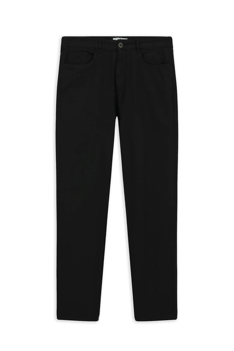 Black Slim Fit Stretchy Canvas / Chino Trousers