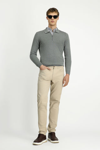  Açık Vizon Slim Fit Dar Kesim Likralı Kanvas / Chino Pantolon