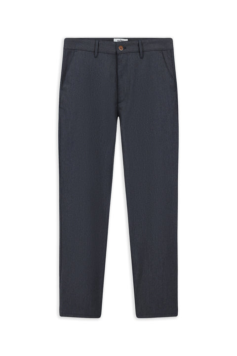 Dark Navy Regular Fit Standard Cut Lycra Canvas / Chino Trousers