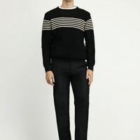 Black Regular Fit Standard Cut Lycra Canvas / Chino Trousers