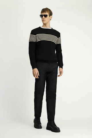  Siyah Regular Fit Standart Kesim Likralı Kanvas / Chino Pantolon