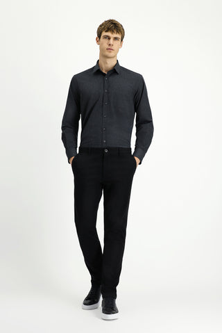  Siyah Slim Fit Dar Kesim Likralı Kanvas / Chino Pantolon