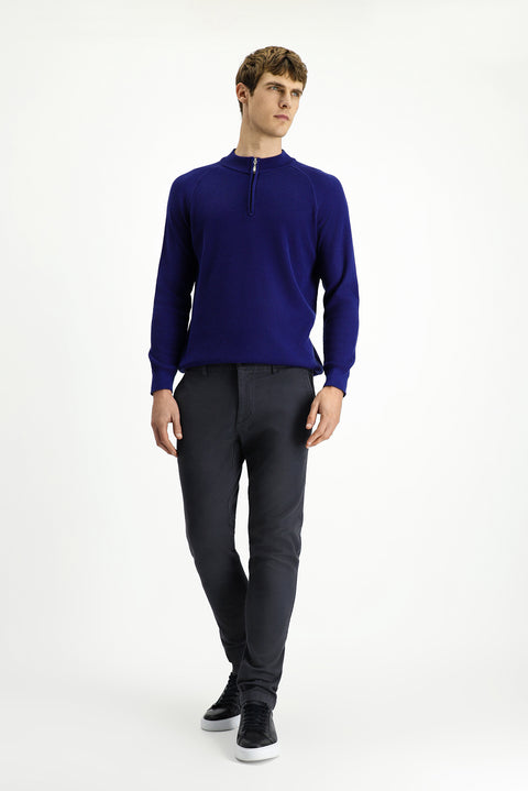 Medium Grey Slim Fit Stretch Canvas / Chino Trousers