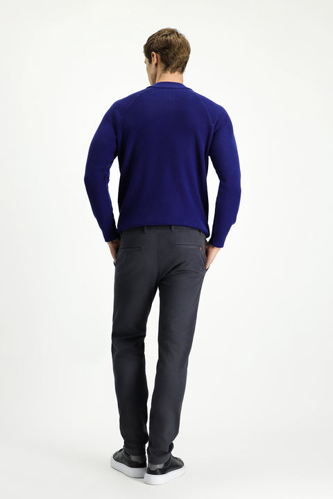 Medium Grey Slim Fit Stretch Canvas / Chino Trousers